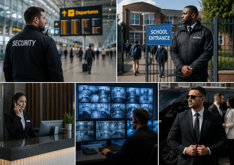 Specialist security team panel of photos